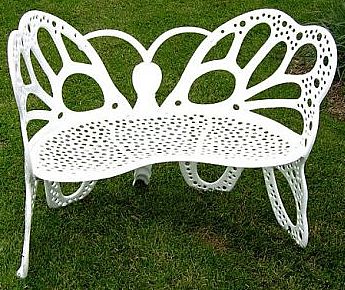 White Butterfly Bench