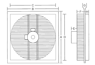 Louvered Exhaust Fan 
