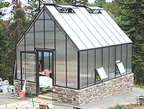 Straight Eave lean to Greenhouse